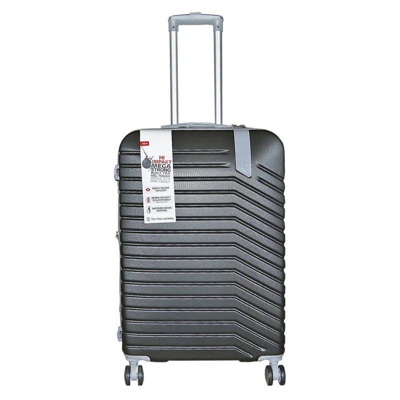 IT Luggage 25 Inch Dark Grey 4 Wheel Imperative Suitcase