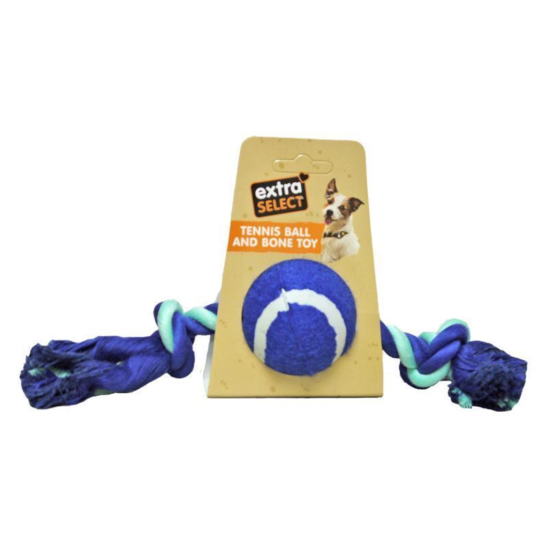 Extra Select Tennis Ball & Rope Toy Pink