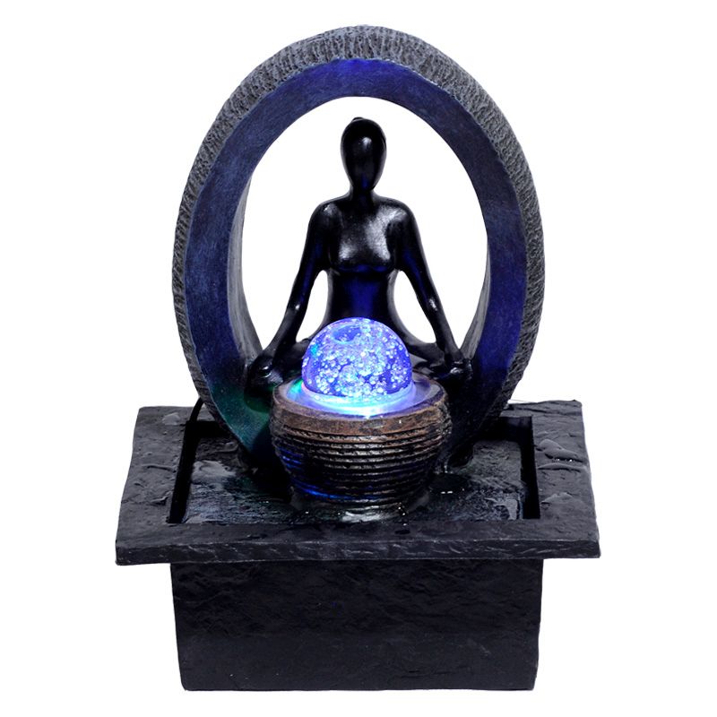 Meditate & Ball Table Top Water Fountain With LED