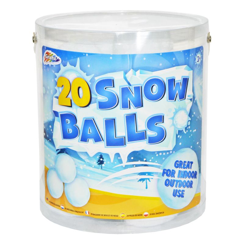 Snowbrawl Indoor or Outdoors Snowballs 20 Pack