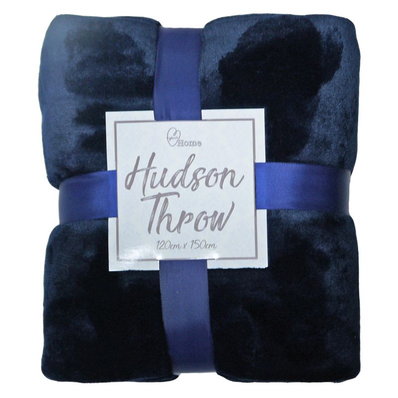 Hudson Throw 125x150 Navy Blue