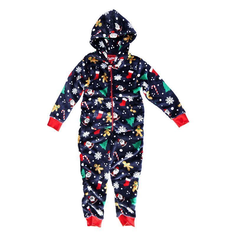 Childs Christmas Hooded  Onezee Navy 2- 3 years