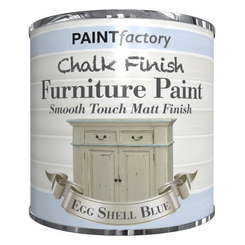 Paint Factory Chalk Finish Furniture Matt Paint 250ml - Eggshell Blue
