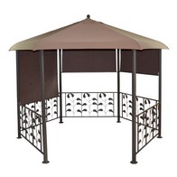 See more information about the Hexagonal Garden Replacement Gazebo Cover by Croft - 3.5M Hexagonal Brown