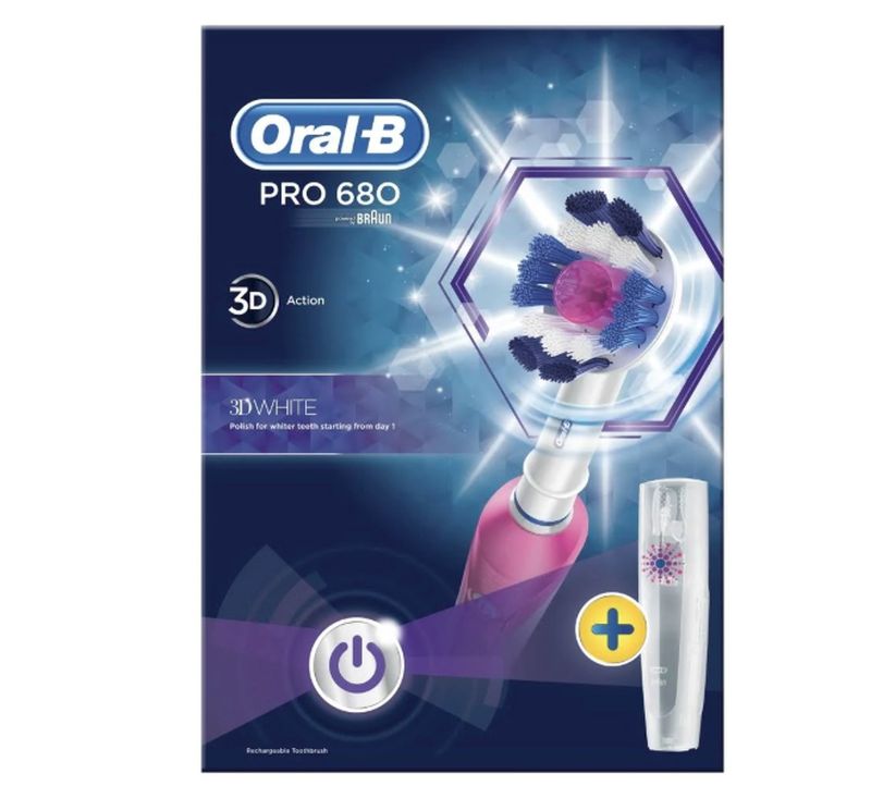 Oral-B Rechrgble Pink Electric Toothbrush & Toothpaste