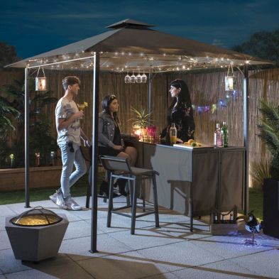 See more information about the Newmarket Garden Gazebo by Croft with a 2.45 x 2.45m Charcoal Canopy