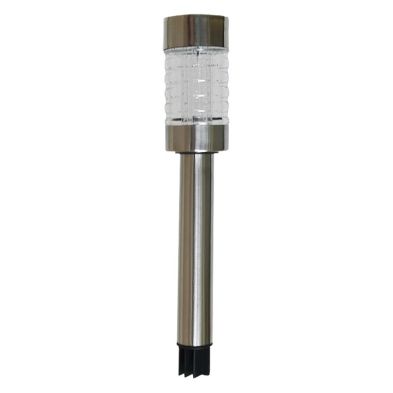 See more information about the Bright Garden Metal Solar Light - Brushed Chrome Finish