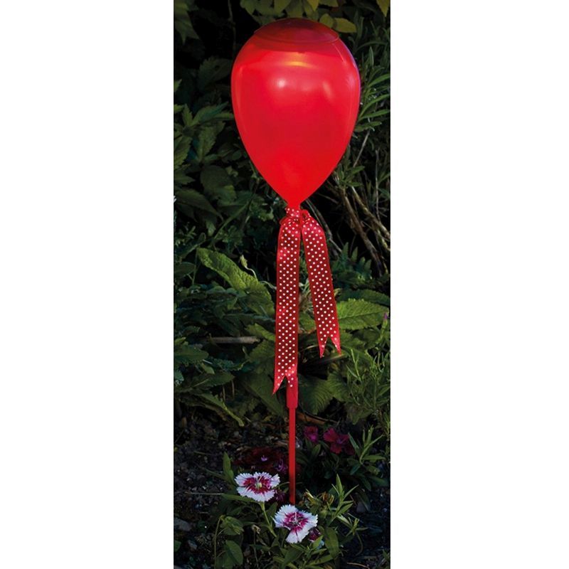 Bright Garden Balloon Stake Solar Light - Red