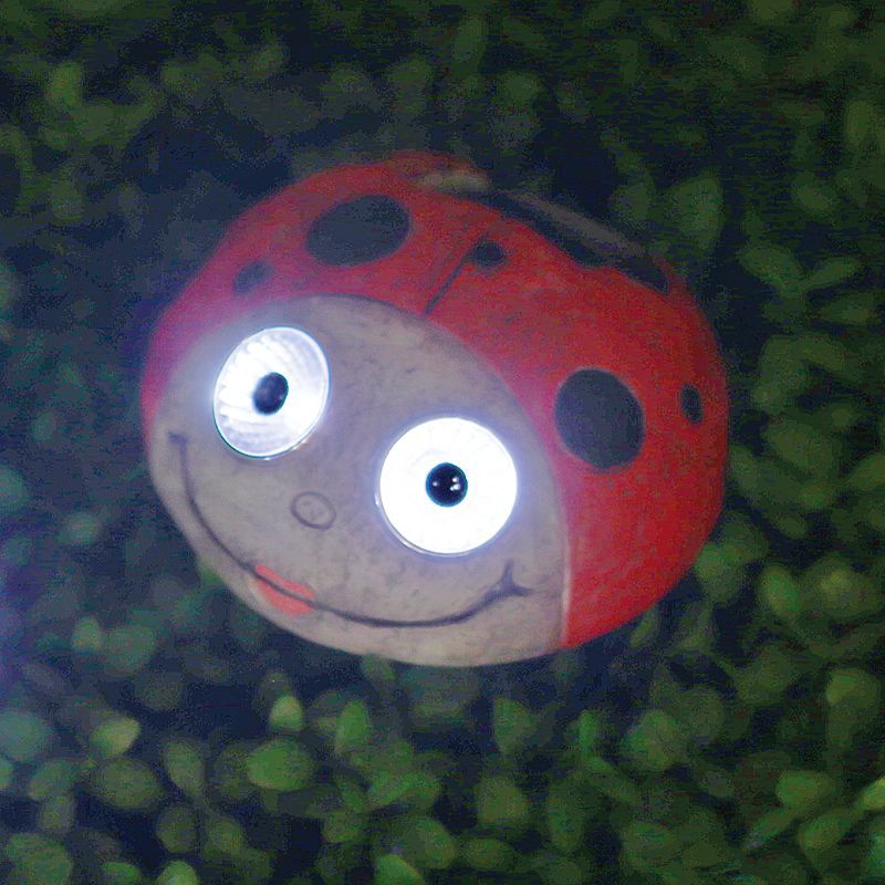 Bright Garden Ladybug Solar Lights - Red