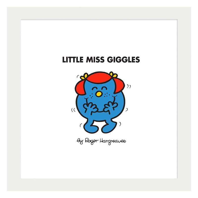 Little Miss Giggles Framed Print Wall Art 10 x 10 Inch