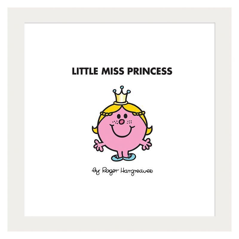 Little Miss Princess Framed Print Wall Art 10 x 10 Inch