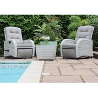 Bellevue Rocker And Reclining Chair Table Garden Furniture Set At Qd S - Garden Furniture Reclining Chairs