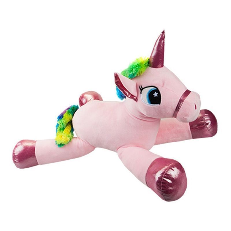 Large 66cm Plush Unicorn Cuddly Toy - Glitter & Pink