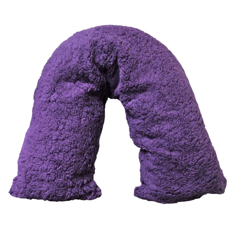 Cuddle Fleece V Shaped Pillow Fluffy Purple