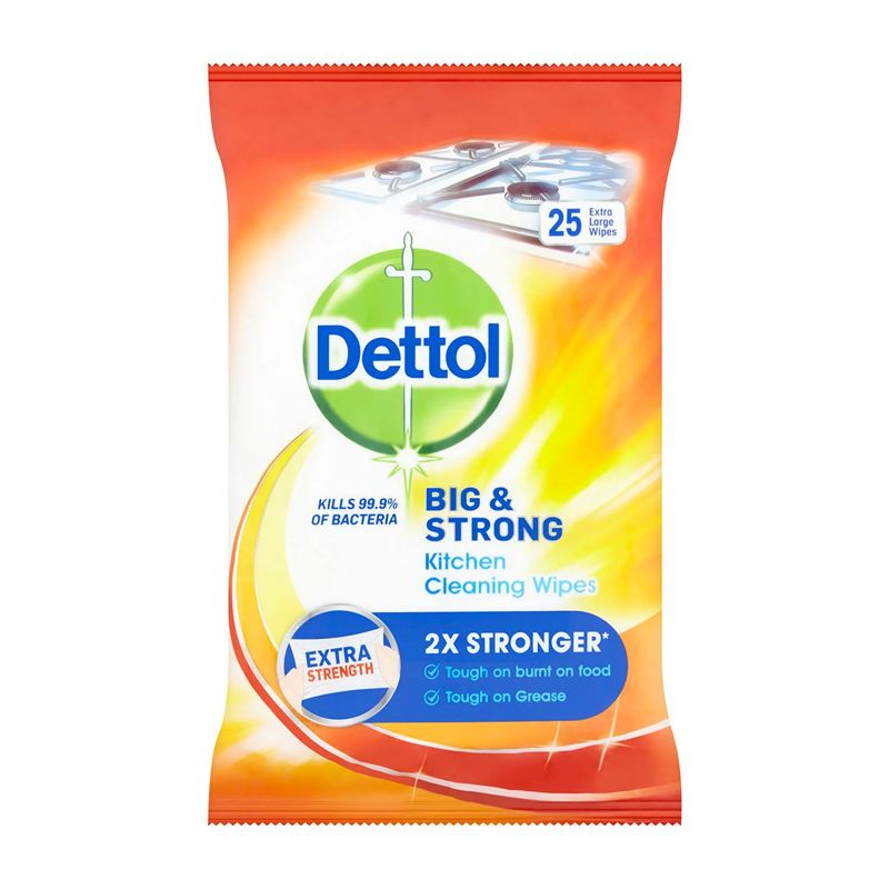 Dettol Big & Strong Kitchen Cleaning Wipes 25 Pack