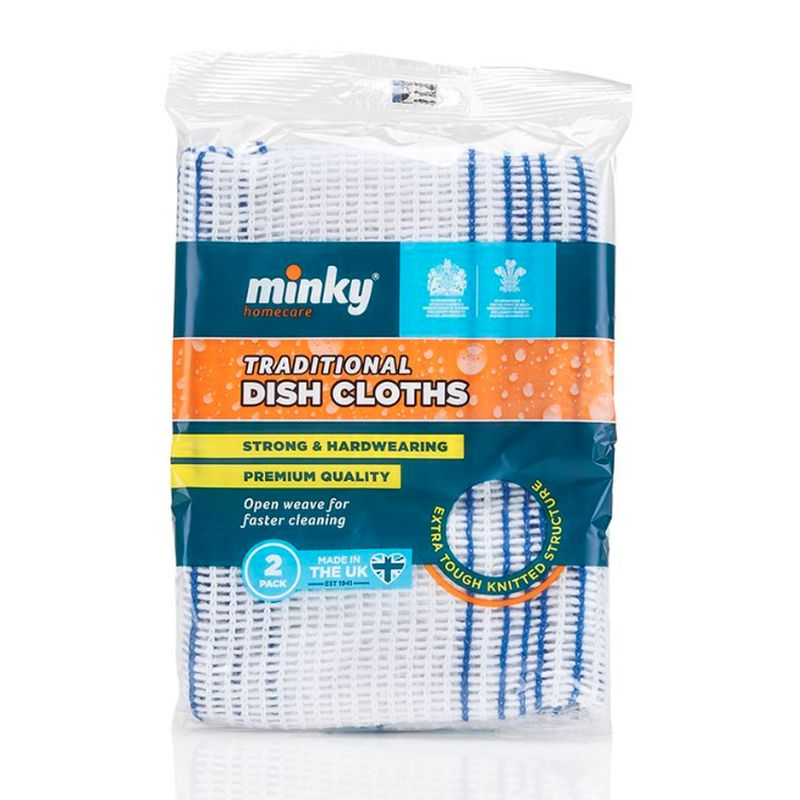 Minky Cleaning Traditional Cleaning Dish Cloths 2 Pack 