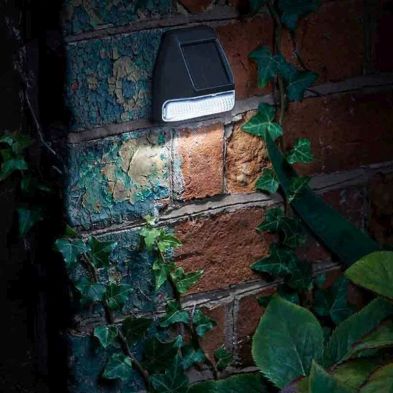 Product photograph of 4 Pack Solar Garden Wall Light White Led - 7 5cm Superbright By Smart Solar from QD stores
