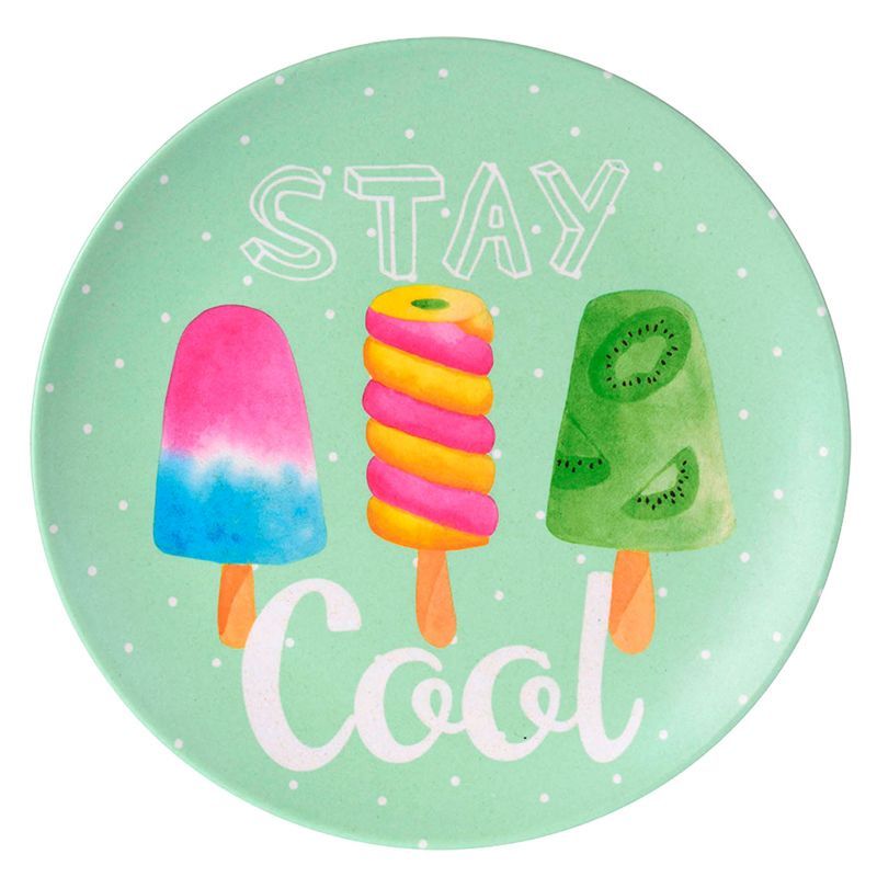 Summer Bamboo Flat Plate 19.5cm - Stay Cool