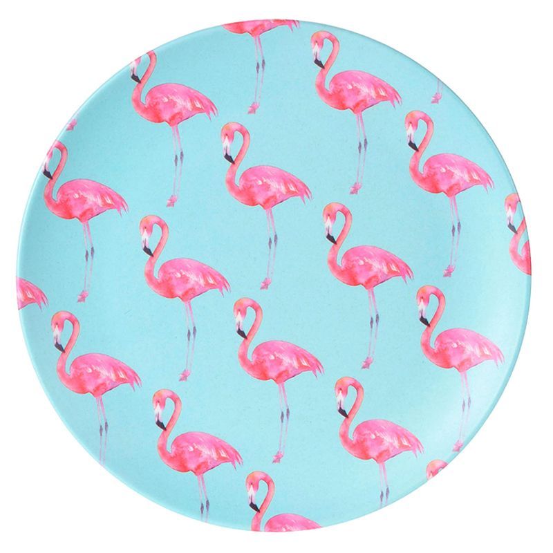 Summer Bamboo Flat Plate 24.5 cm - Flamingo