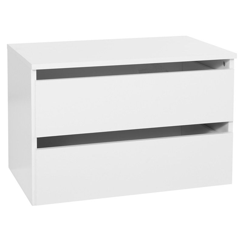 2 Drawer Extra Wide White Chest