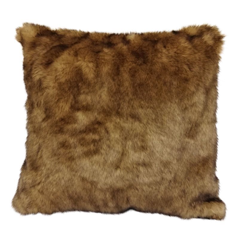 Hamilton McBride Faux Fur Cushion 50 x 50cm - Brown