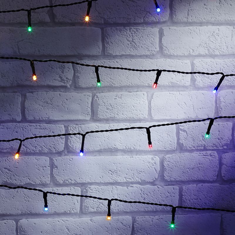 400 LED Multicoloured Outdoor Static String Lights LED Battery 40m