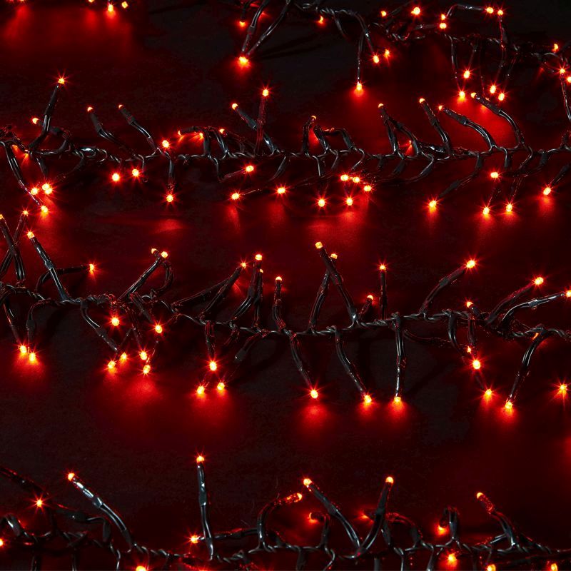480 LED Red Outdoor Cluster String Light Mains 3.7m