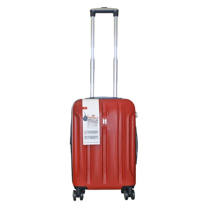 IT Luggage 19 Inch Red 4 Wheel Proteus Suitcase