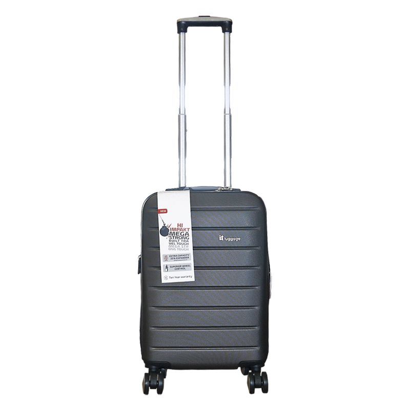 IT Luggage 19 Inch Dark Grey 4 Wheel Legion Suitcase