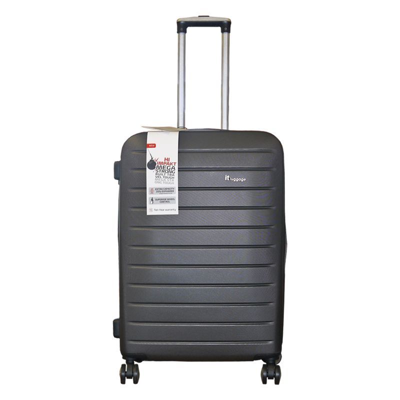 IT Luggage 25 Inch Dark Grey 4 Wheel Legion Suitcase
