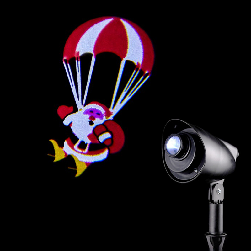 LED Projector Outdoor Animated Santa Parachute Mains