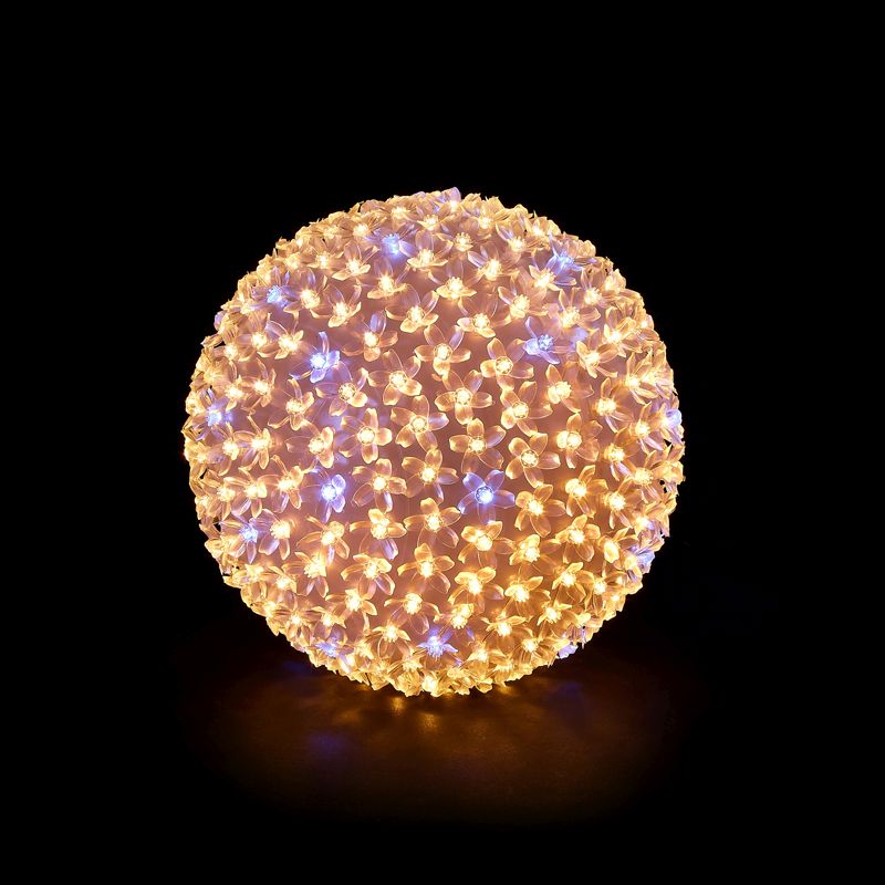 300 LED Outdoor Animated Cherry Blossom Ball Flashing Light Mains 25cm