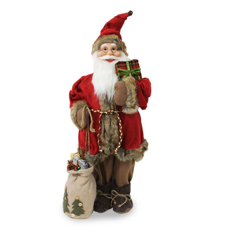 Traditional Standing Santa With Sack- 32 Inch