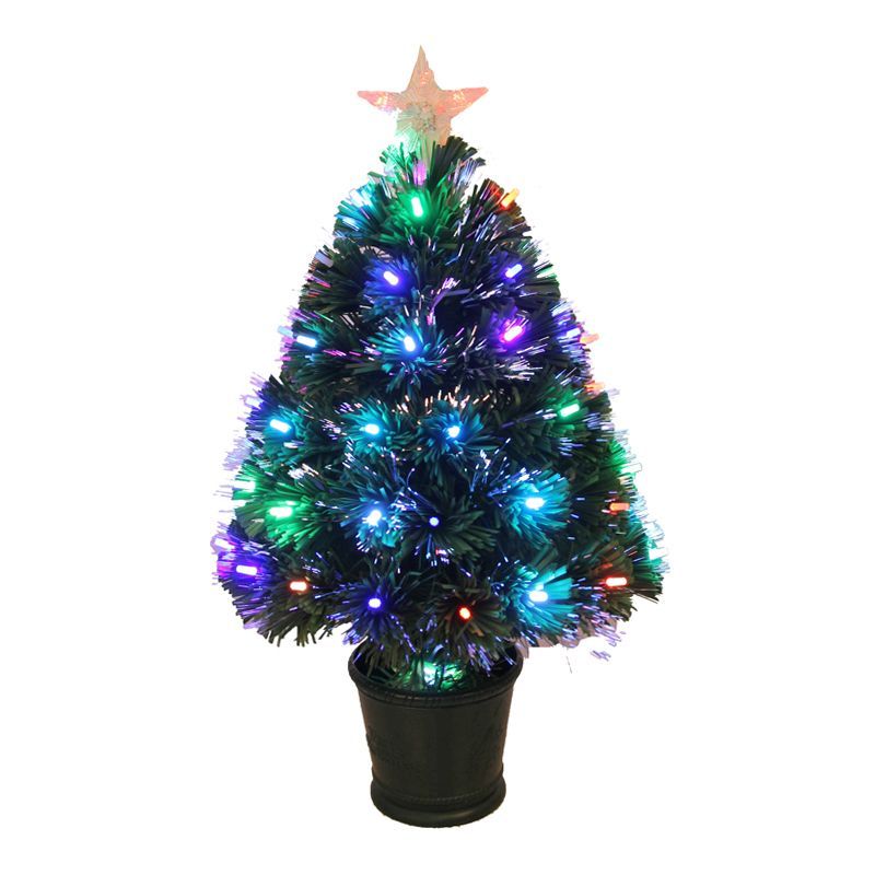 60cm (2 Foot) Dark Green Fibre Optic Classic Christmas Tree