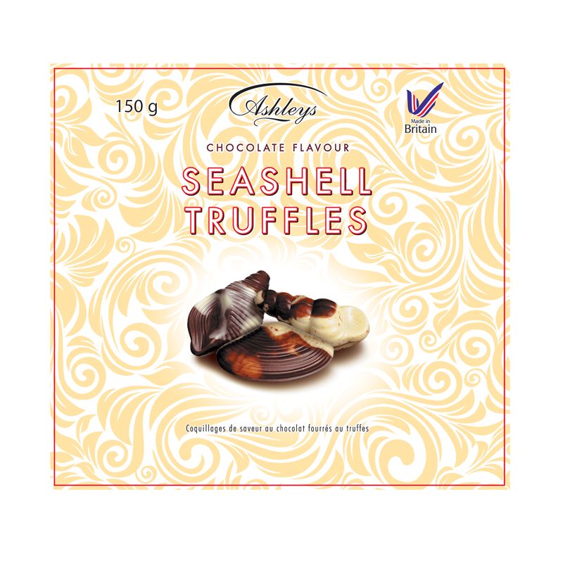 Ashleys Chocolate Flavour Seashell Truffles 150g