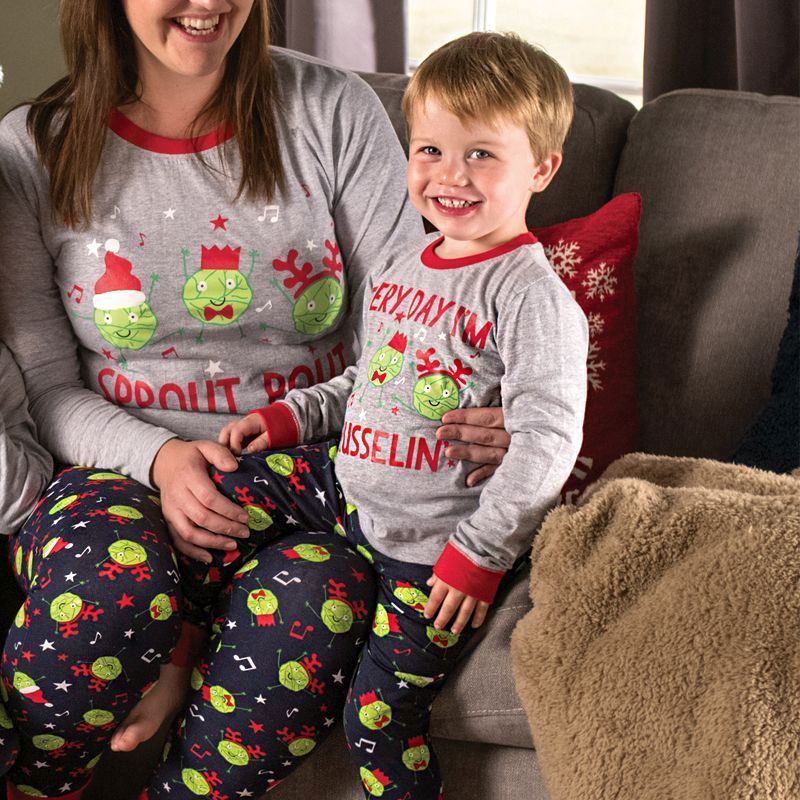 Family Christmas Pyjamas Everyday I'm Brusselin - 5-6 years