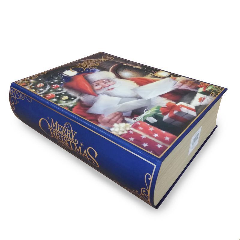 Traditional Santa Book Box Blue - Large