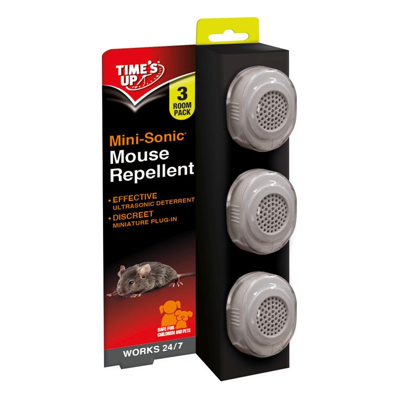 Time's Up Mini-Sonic Mouse Repellent 3 Pack