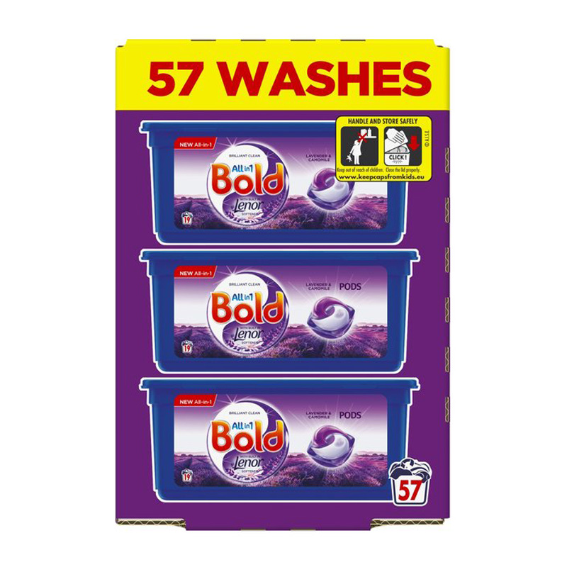 Bold 3 in 1 Washing Capsules Lavender & Camomile 57 Washes