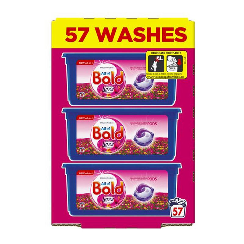 Bold 3 in 1 Washing Capsules Bloom & Poppy 57 Washes