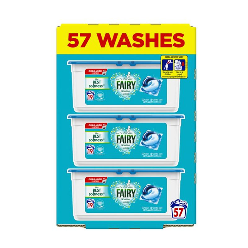 Fairy Washing Capsules Non Bio 57 Washes