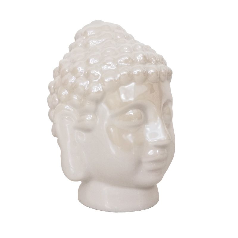 Bloom Buddha Ornament White Iridescent