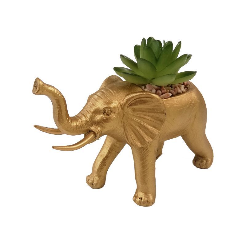Greenhouse Potted Elephant Gold