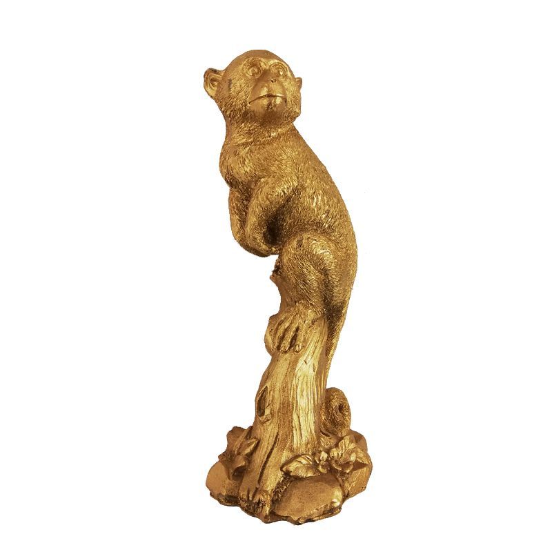 Greenhouse Monkey Ornament Gold