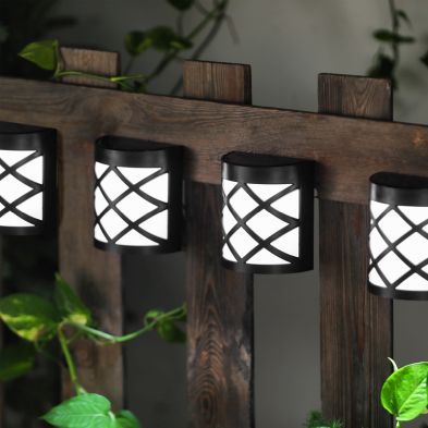 Product photograph of 4 Pack Solar Garden Wall Light Decoration 2 White Led - 11 2cm By Bright Garden from QD stores