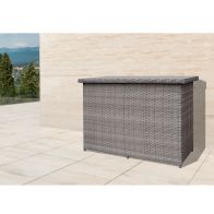 See more information about the Arles Garden Full Round Weave Rattan Storage Box by Croft