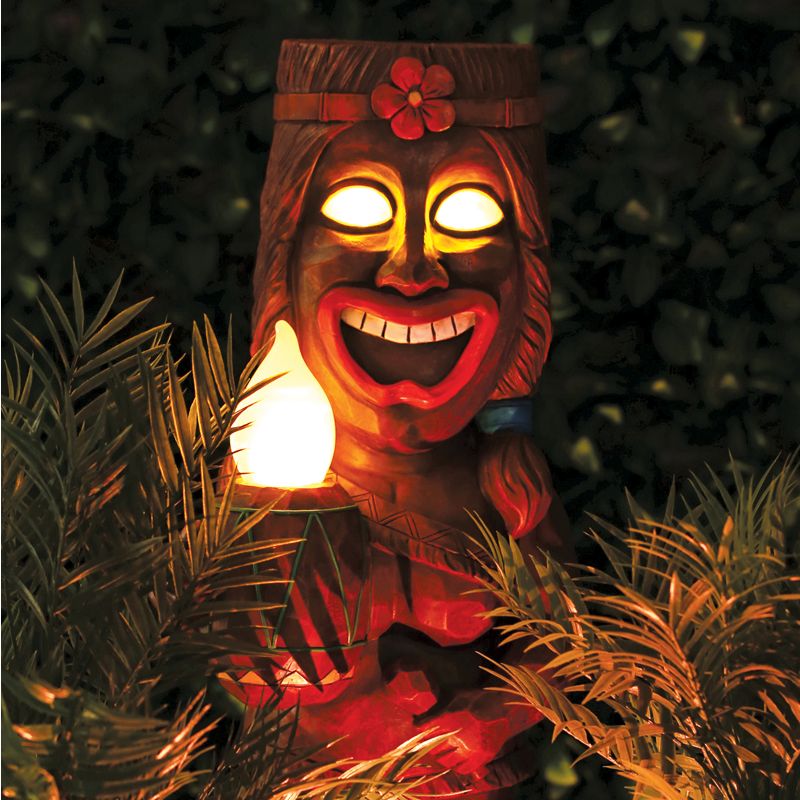 Bright Garden Solar Powered Tiki Mama Statue