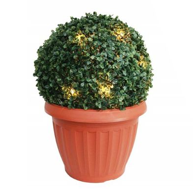 Product photograph of Solar Garden Light Topiary 30 Warm White Led - 35cm By Bright Garden from QD stores