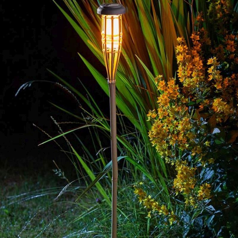 Tiki Torch Solar Garden Stake Light Decoration Orange LED - 90cm by Smart Solar