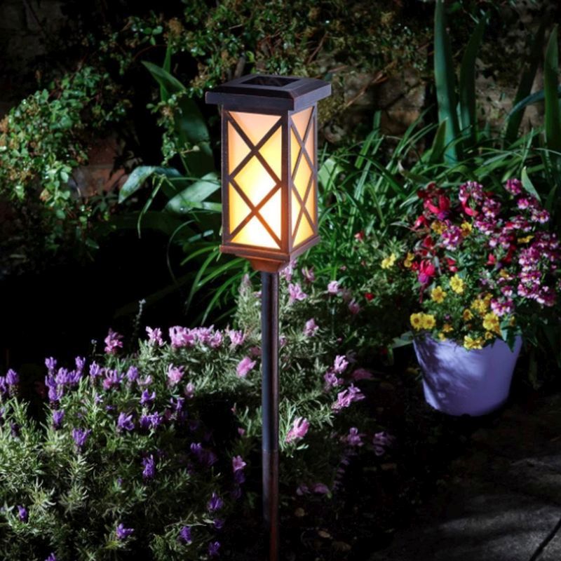 Torch Solar Garden Stake Light Decoration Orange LED - 83cm Arezzo by Smart Solar